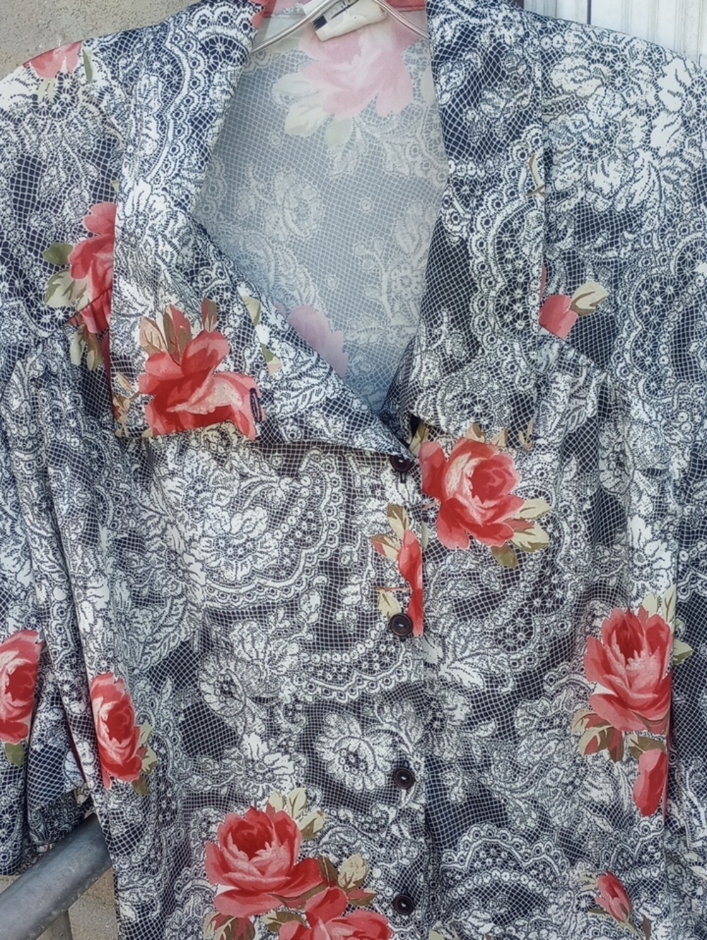 Roaman's Floral Short-Sleeved Spring Summer Plus Size Top, 3X?